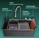 Кухонна нано мийка багатофункціональна з неіржавіючої сталі 304 з PVD-покриттям 650х450х220 мм Темно-сірий
